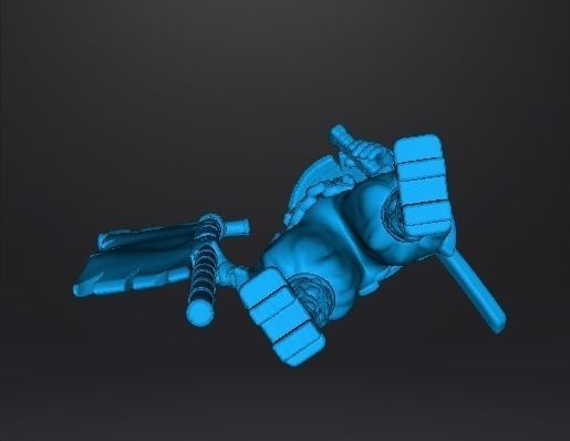 JAPANESE SAMURAI STANDARD BEARER MINIATURE MODEL FANTASY GAMES 3D print model_11