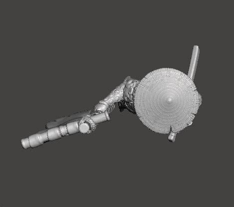 JAPANESE SAMURAI STANDARD BEARER MINIATURE MODEL FANTASY GAMES 3D print model_4