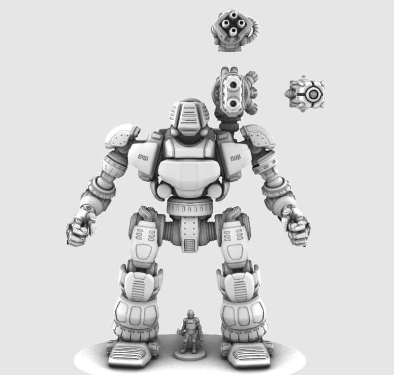 Project Kyphos-28mm Direct Fire Battle Mecha 3D print model_28
