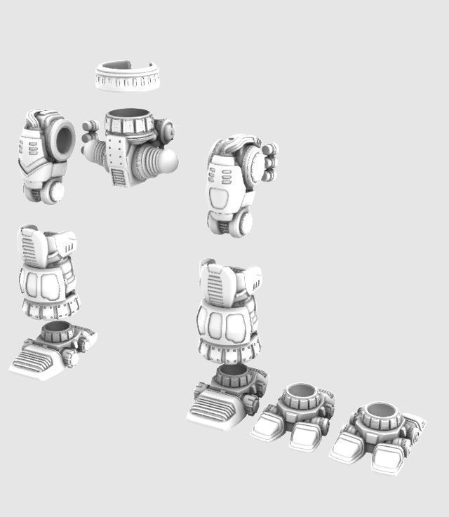 Project Kyphos-28mm Direct Fire Battle Mecha 3D print model_33