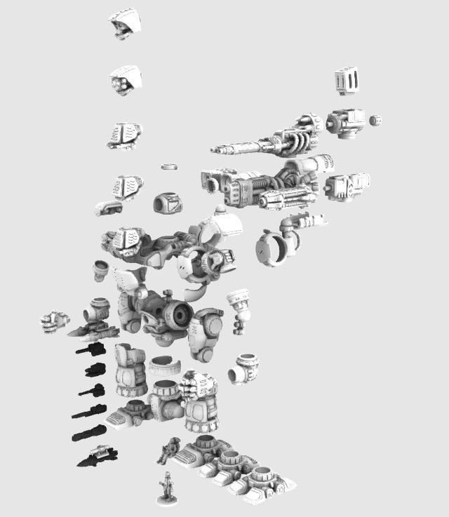 Project Kyphos-28mm Direct Fire Battle Mecha 3D print model_39