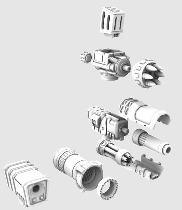 Project Kyphos-28mm Direct Fire Battle Mecha 3D print model_40