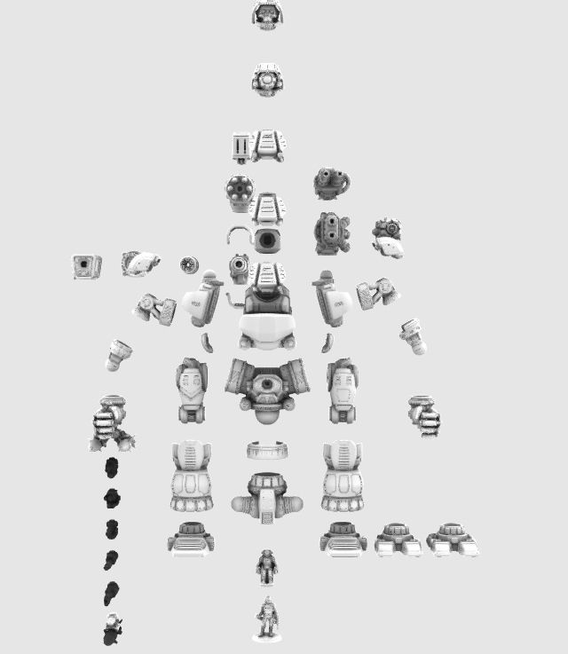 Project Kyphos-28mm Direct Fire Battle Mecha 3D print model_21