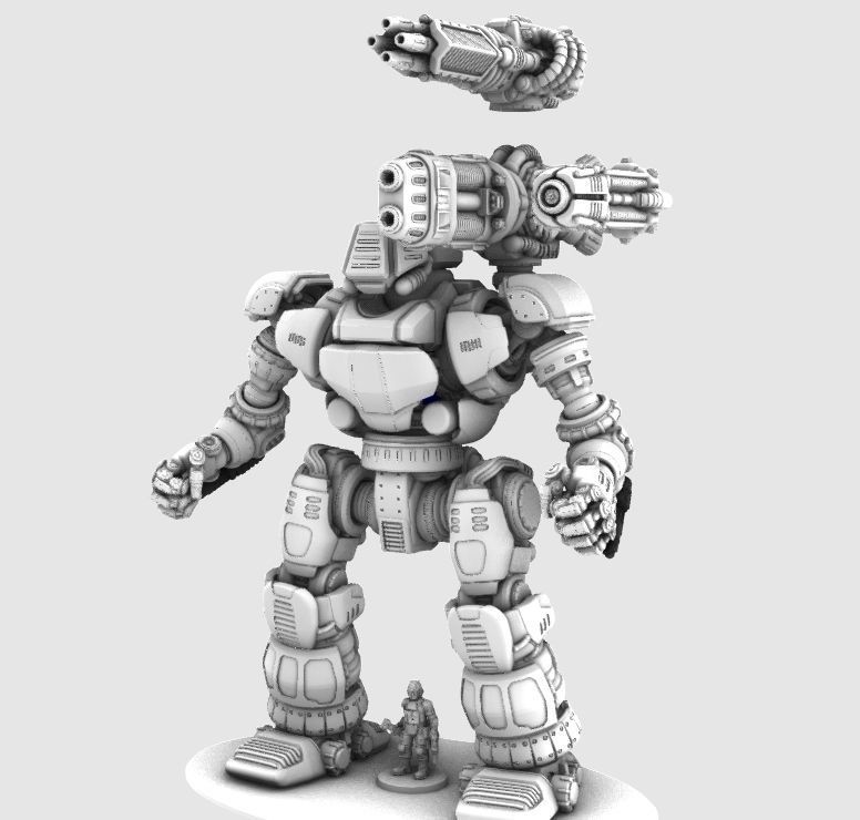 Project Kyphos-28mm Direct Fire Battle Mecha 3D print model_31