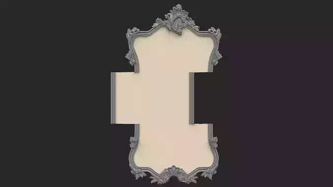 Mirror luxury carved antique decoration