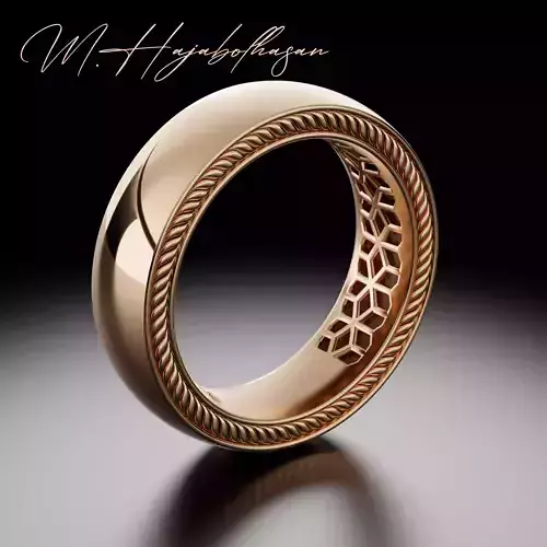 Gold wedding band Free 3D print model