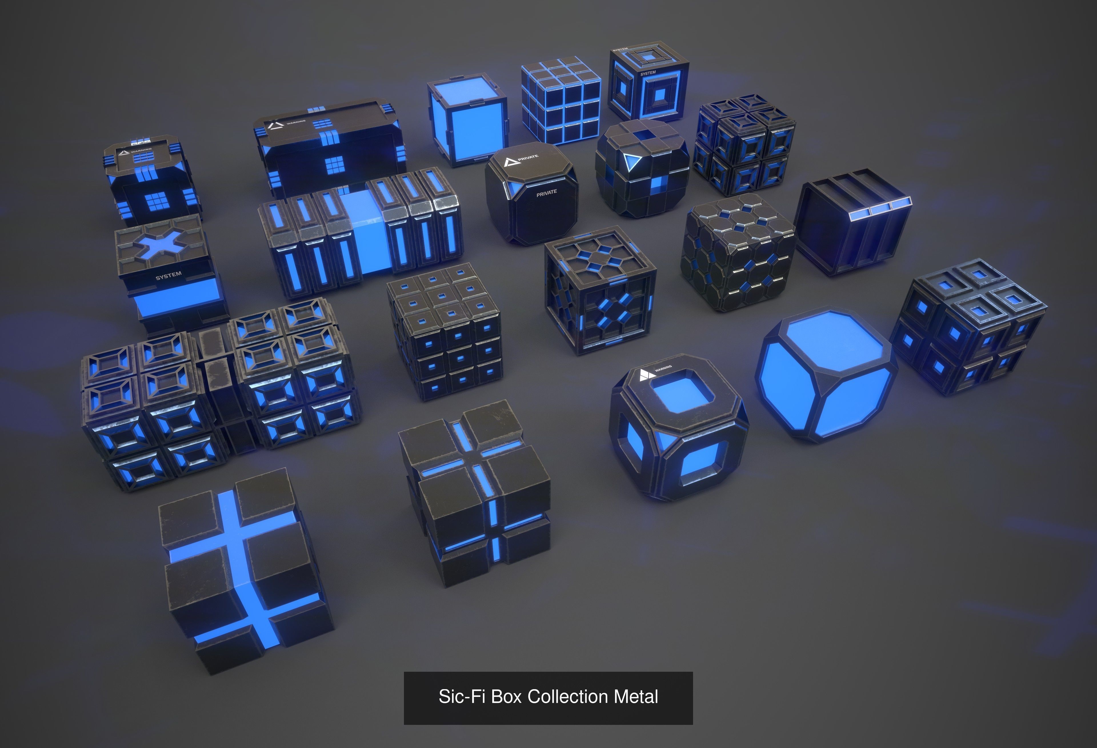 Sic-Fi Box Collection-PBR Asset with Unity Pack _1