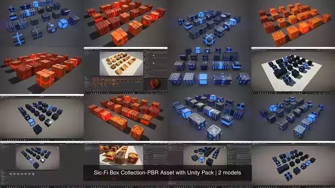 Sic-Fi Box Collection-PBR Asset with Unity Pack 
