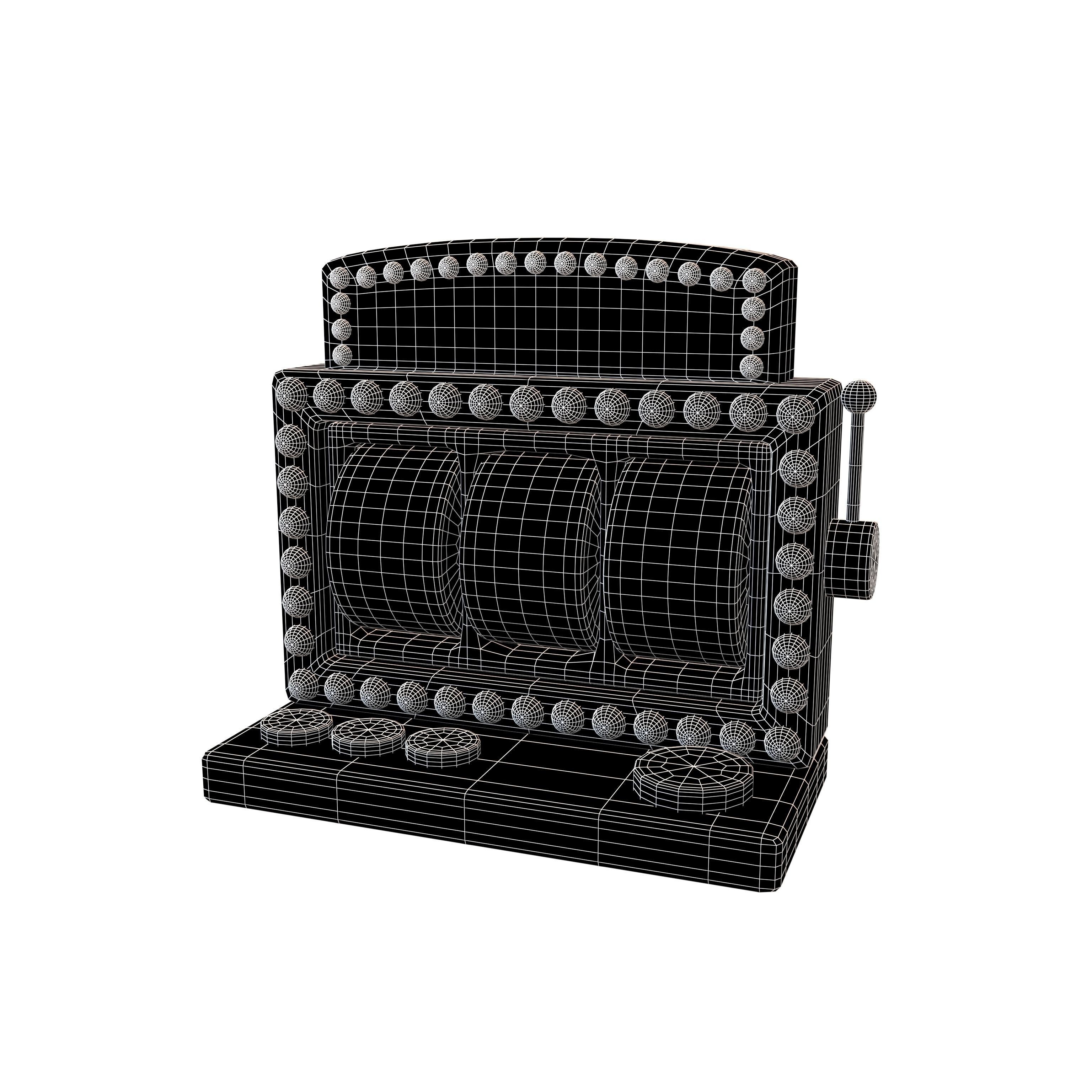 Cartoon Slot Machine v1 002 Low-poly 3D model_4