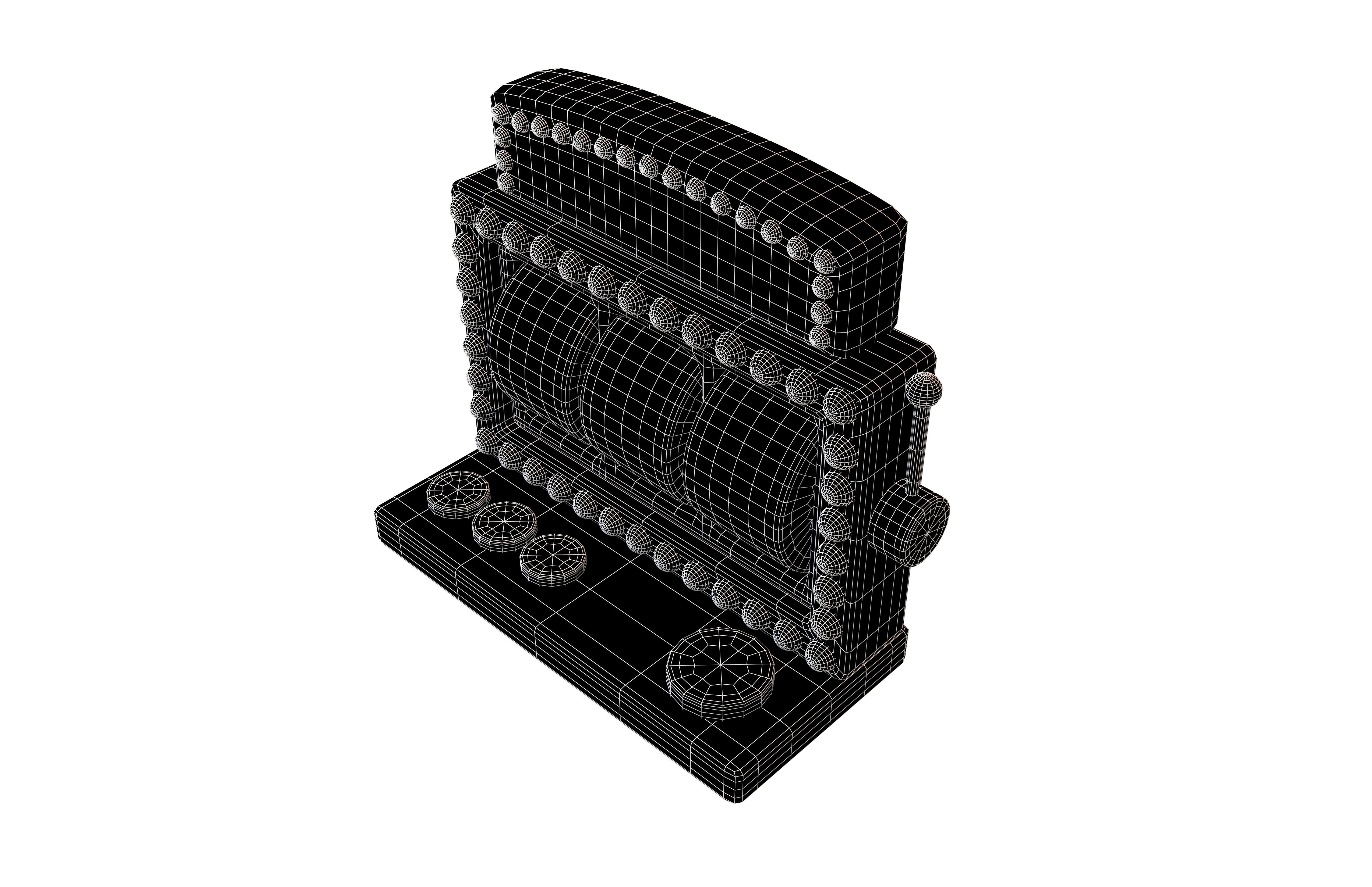 Cartoon Slot Machine v1 002 Low-poly 3D model_6