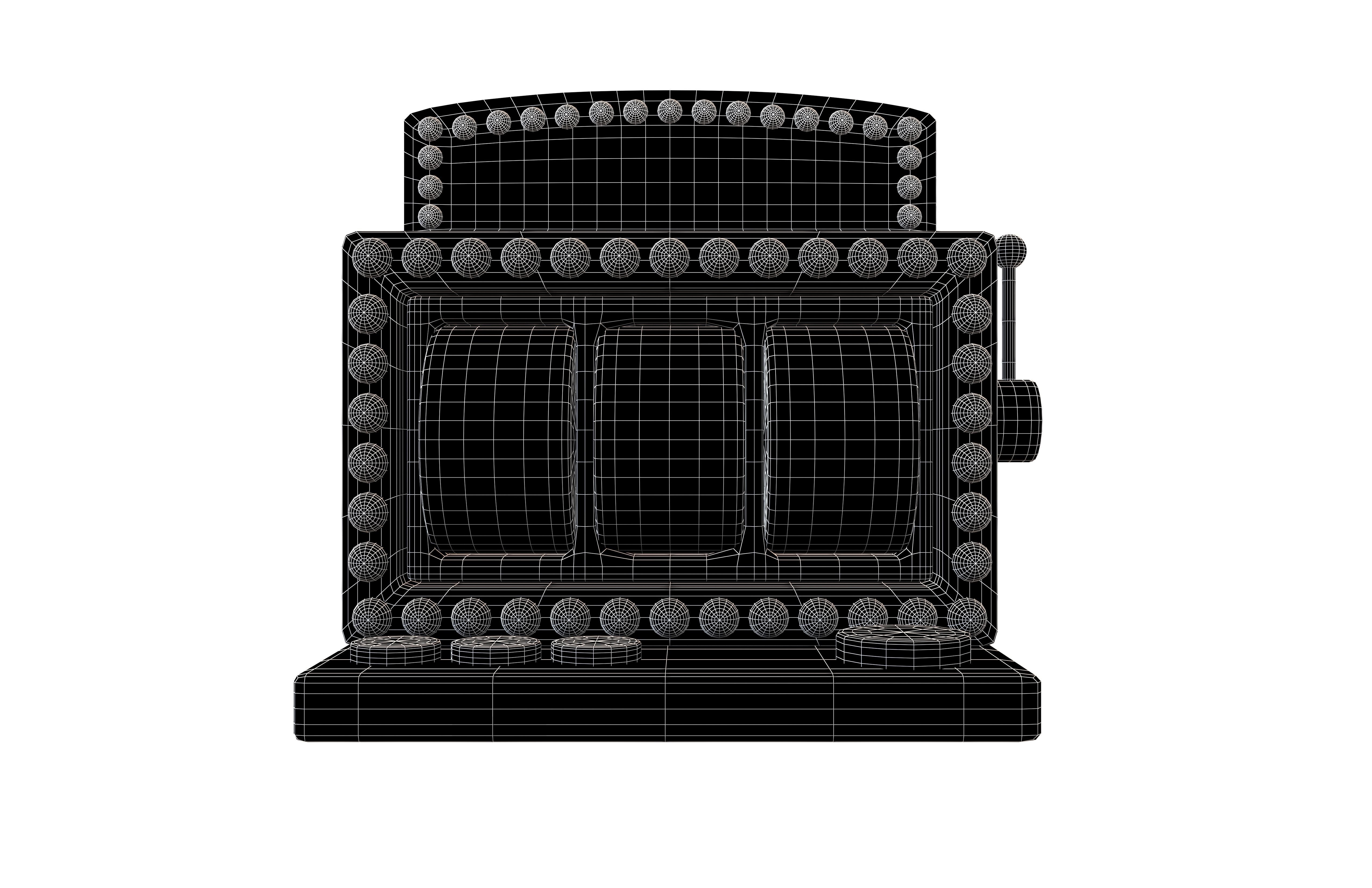 Cartoon Slot Machine v1 007 Low-poly 3D model_5