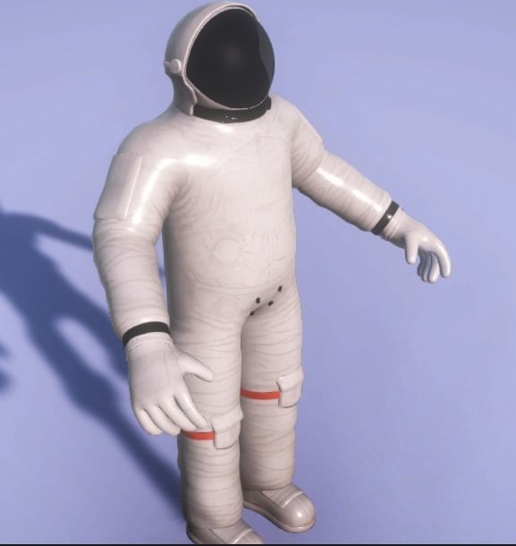 Spacesuit rigged astronaut Low-poly 3D model_12