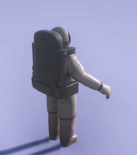 Spacesuit rigged astronaut Low-poly 3D model_5