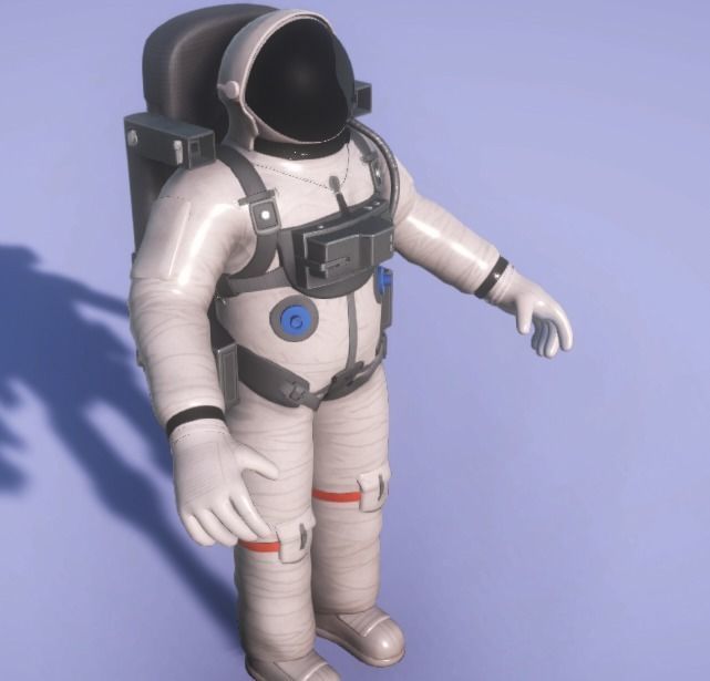 Spacesuit rigged astronaut Low-poly 3D model_7