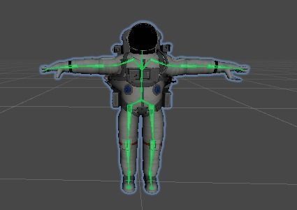 Spacesuit rigged astronaut Low-poly 3D model_16