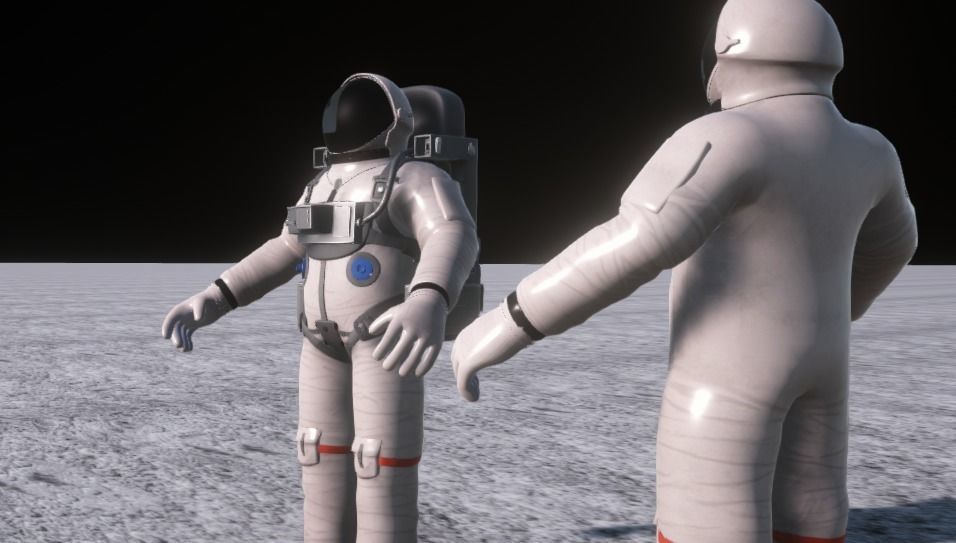 Spacesuit rigged astronaut Low-poly 3D model_14