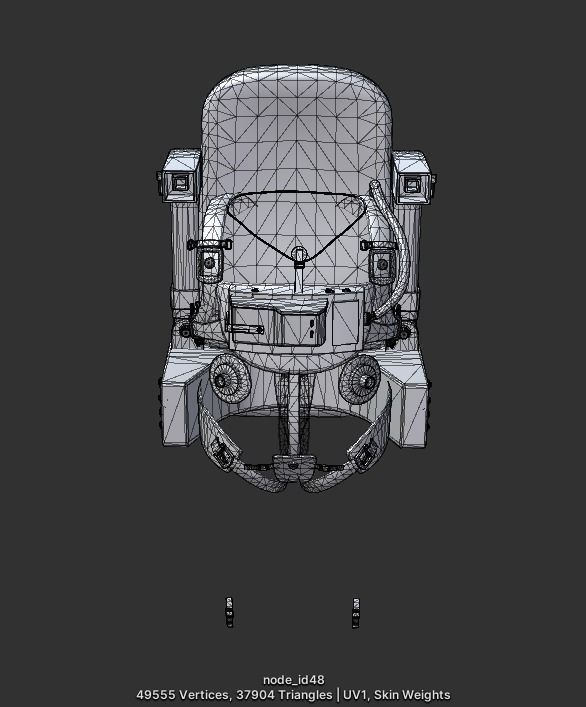 Spacesuit rigged astronaut Low-poly 3D model_10