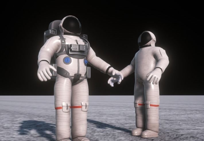 Spacesuit rigged astronaut Low-poly 3D model_15
