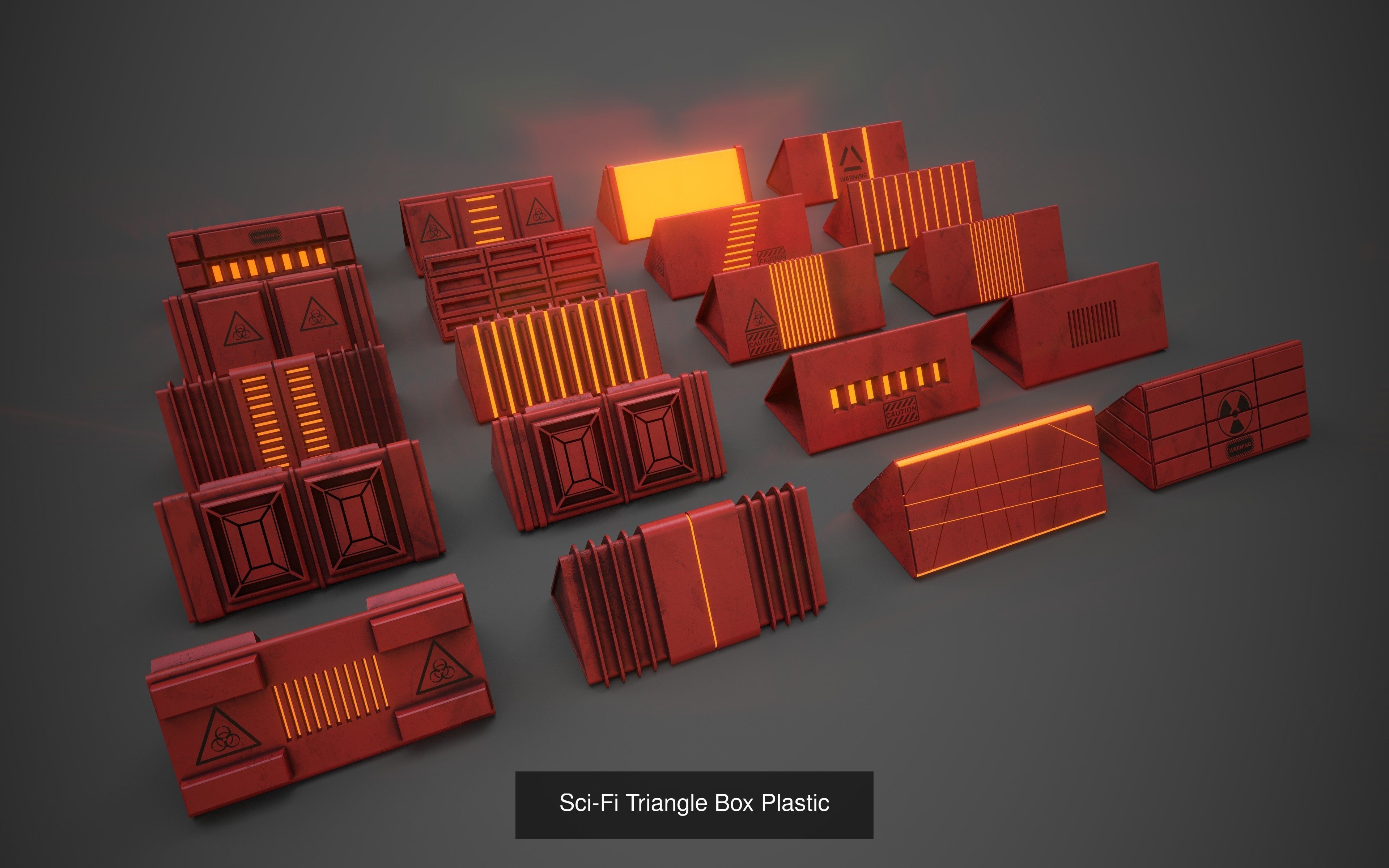 Sci-Fi Triangle Box collection-PBR Textures with Unity Pack _2