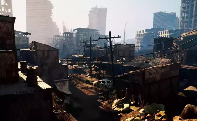 UE5 Post Apocalyptic City 3D model