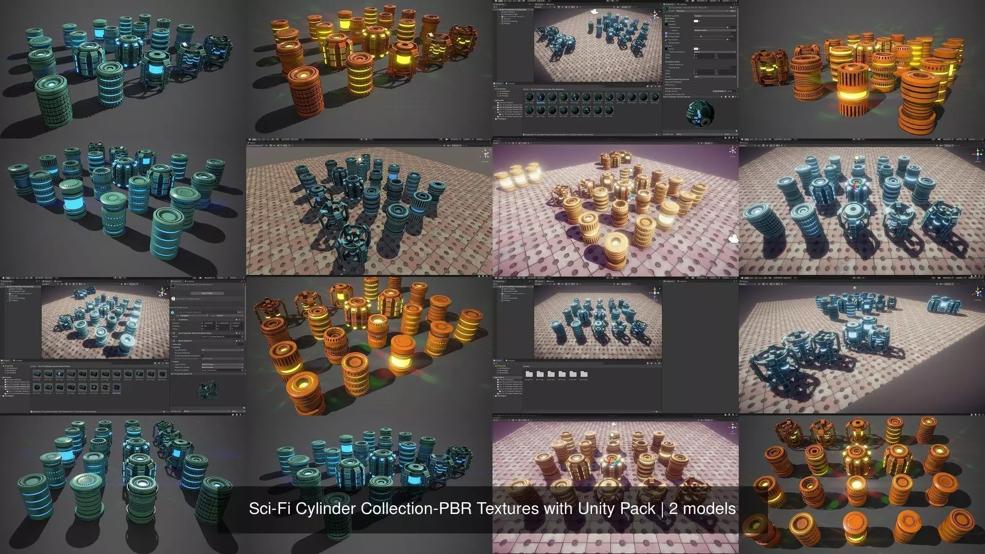Sci-Fi Cylinder Collection-PBR Textures with Unity Pack _0