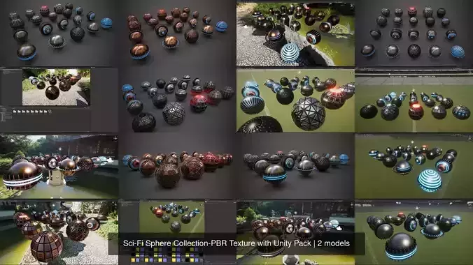 Sci-Fi Sphere Collection-PBR Texture with Unity Pack 