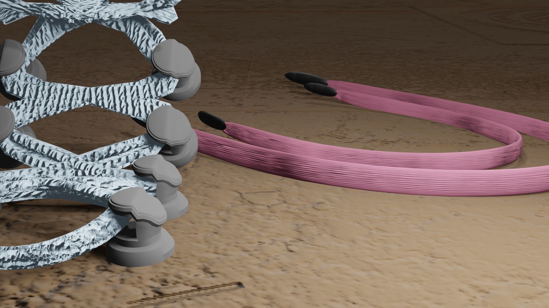Bleu Laces Strip Free low-poly 3D model_4