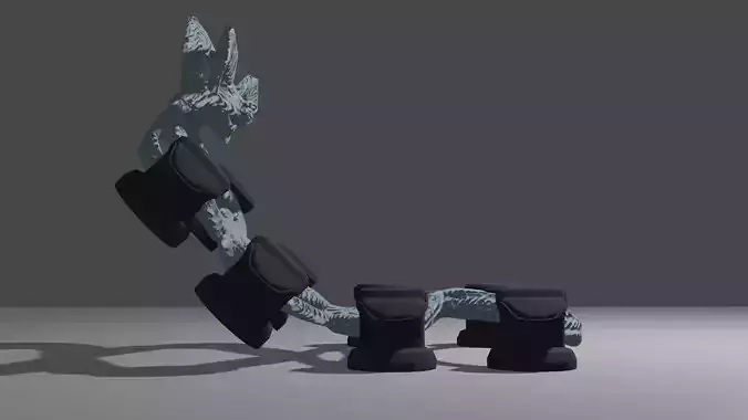 Bleu Laces Strip Free low-poly 3D model