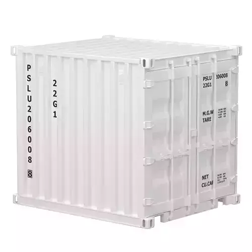 8ft Shipping Container White