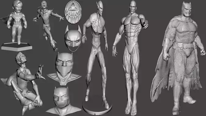 DC Pack 02 3d Sculptures 25 Models Batman Family 3D Print Ready