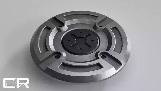Sci-Fi Prop Disk Design Low-poly 3D model