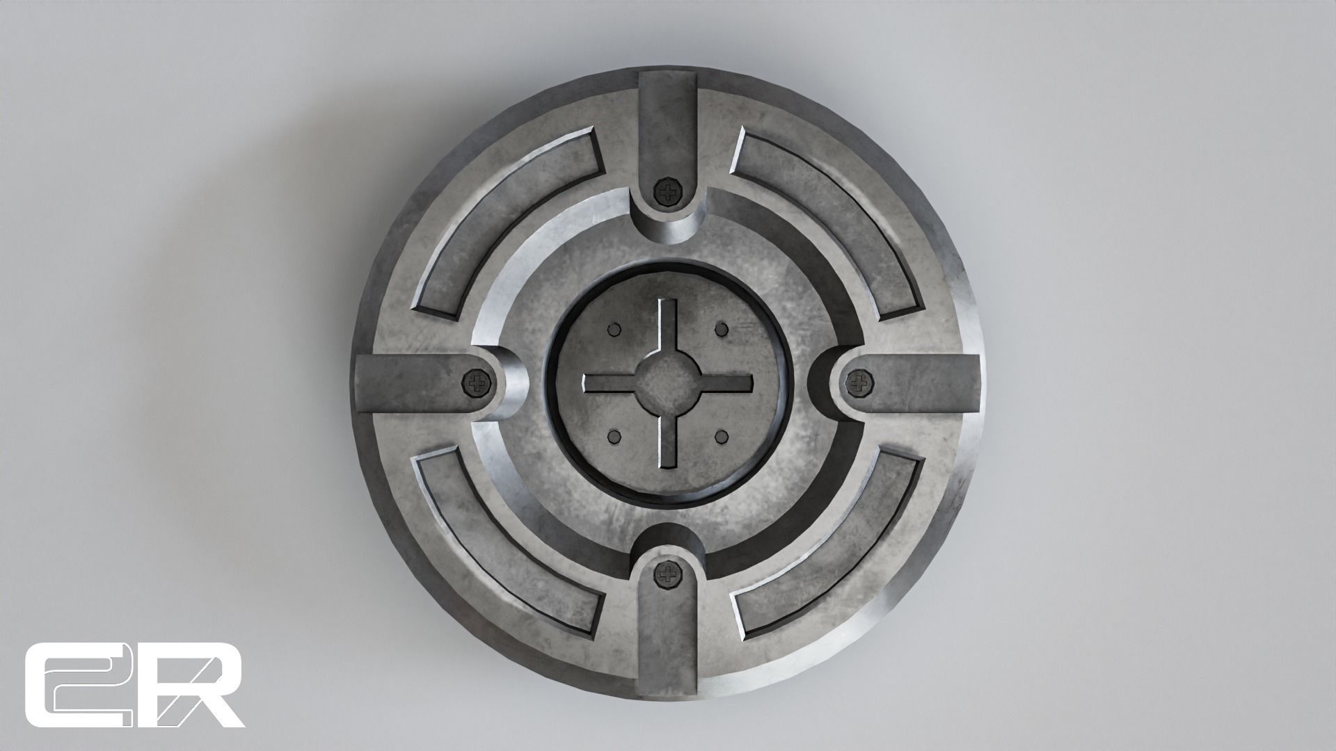 Sci-Fi Prop Disk Design Low-poly 3D model_1