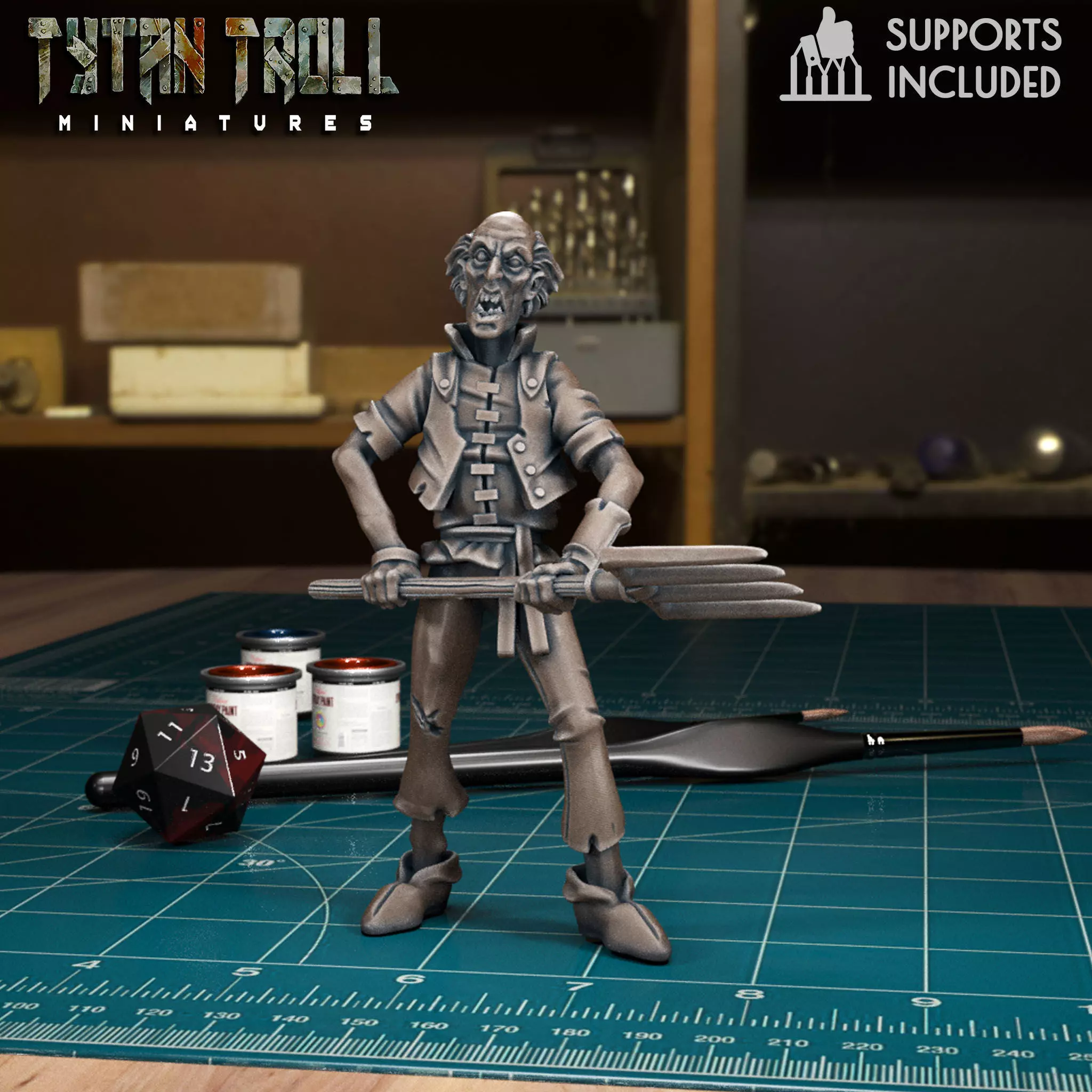 Creepy Villager 01 - Pre-Supported 3D print model_0