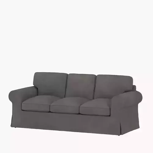 Ektorp 3 seat sofa Hakebo dark grey PBR 3D model
