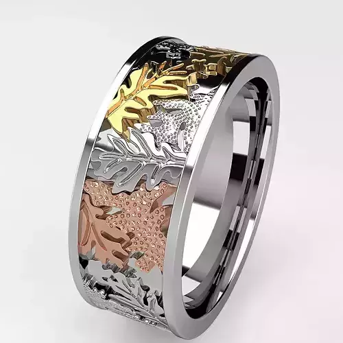Tree of Life Wedding Band Lead and Vine  3D print model