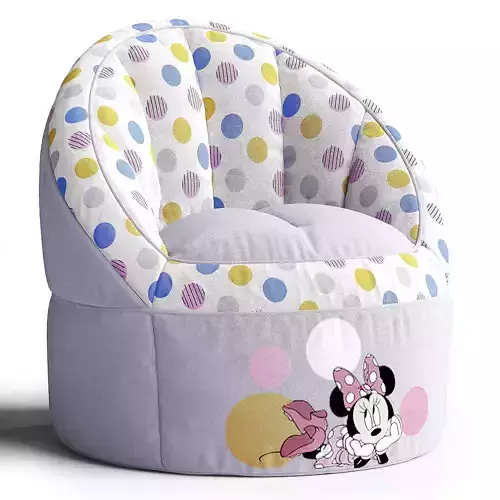 Disney Minnie Mouse Purple Polyester Bean Bag Chair 3D model