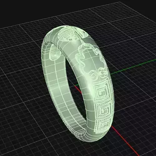 Ring The letters HOK cloud pattern Ruyi and the Chinese Wrench