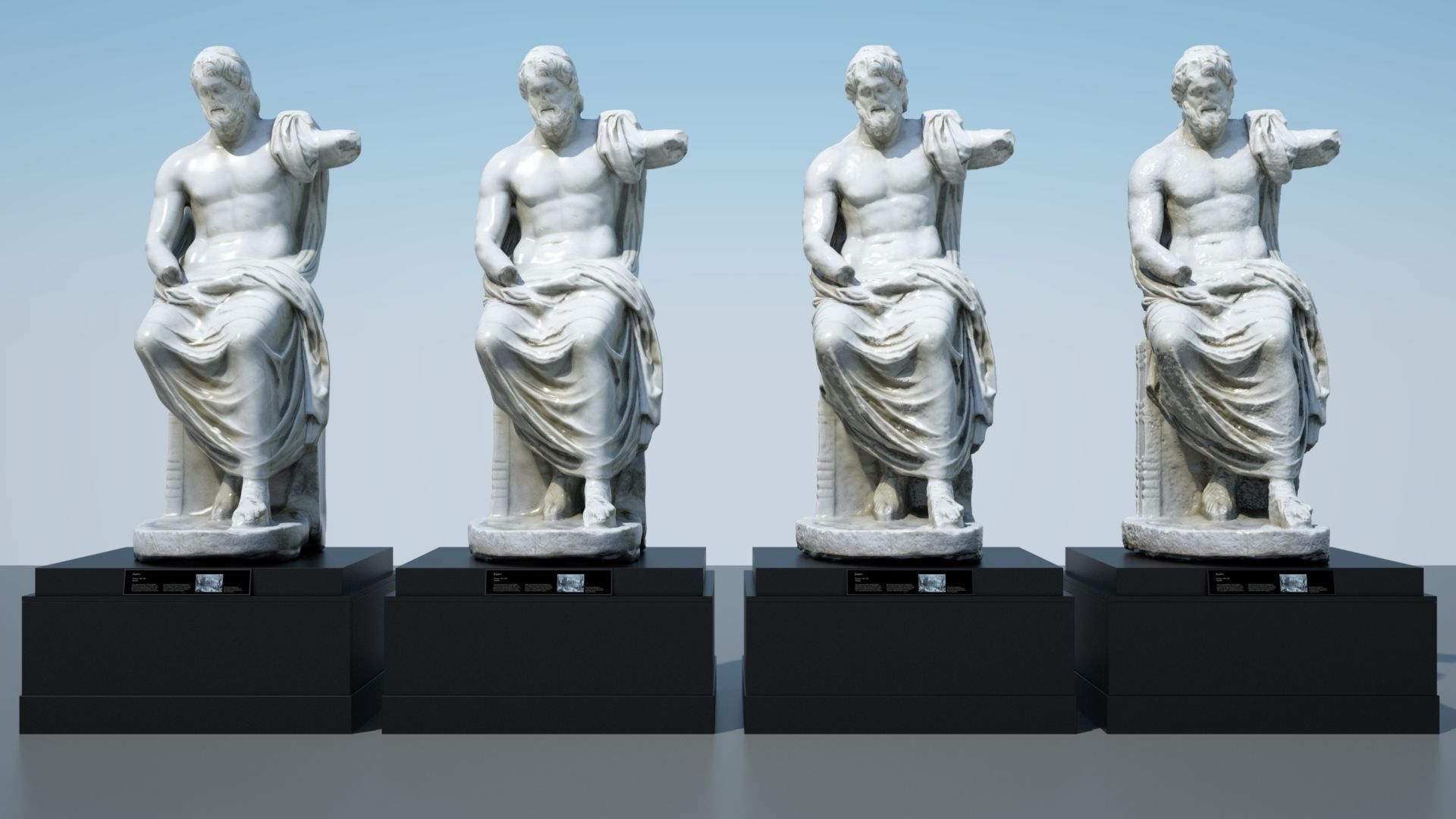 Statue of Jupiter 3D model_2