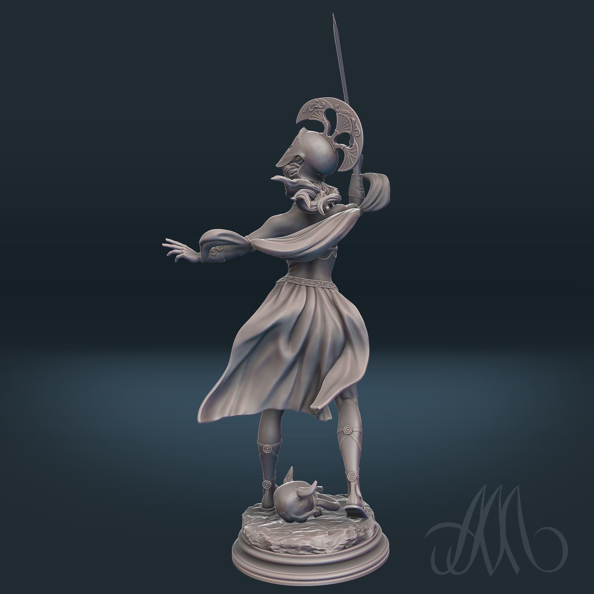 Goddess Athena 3D print model_4