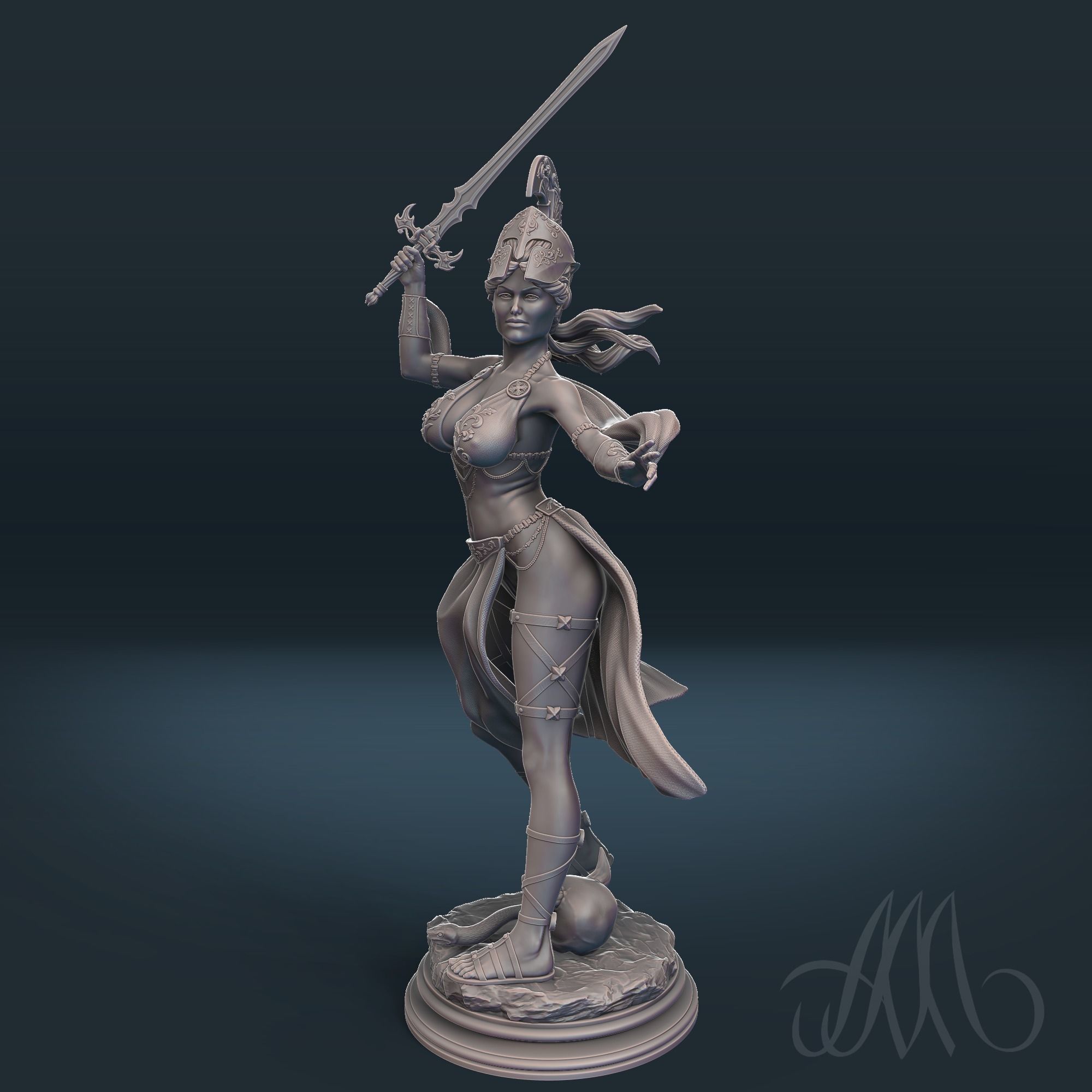 Goddess Athena 3D print model_3