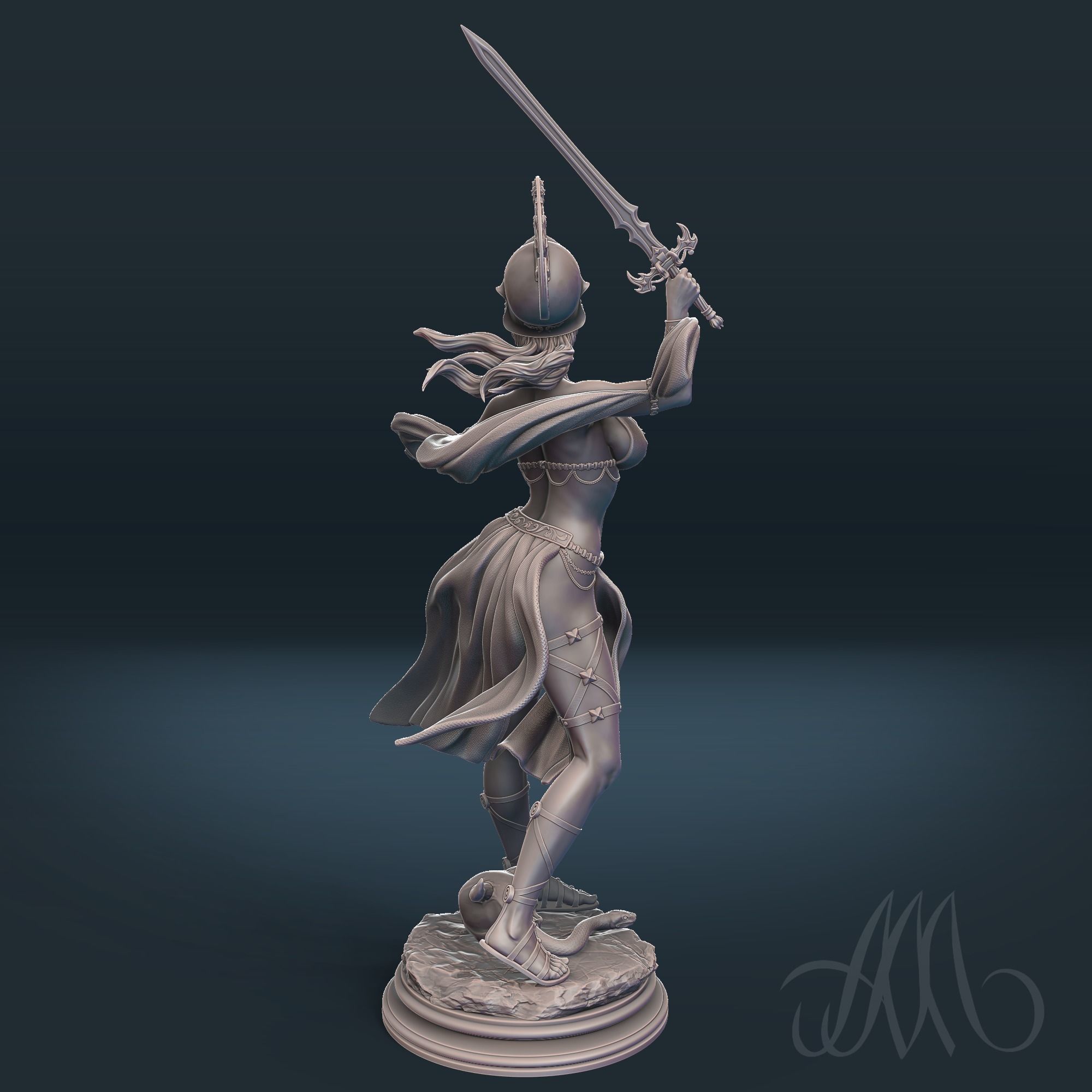Goddess Athena 3D print model_5