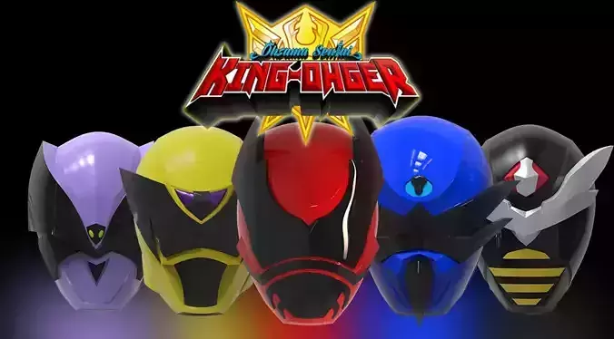 Combo of 5 Super Sentai King - Ohger Helmet 3D print model