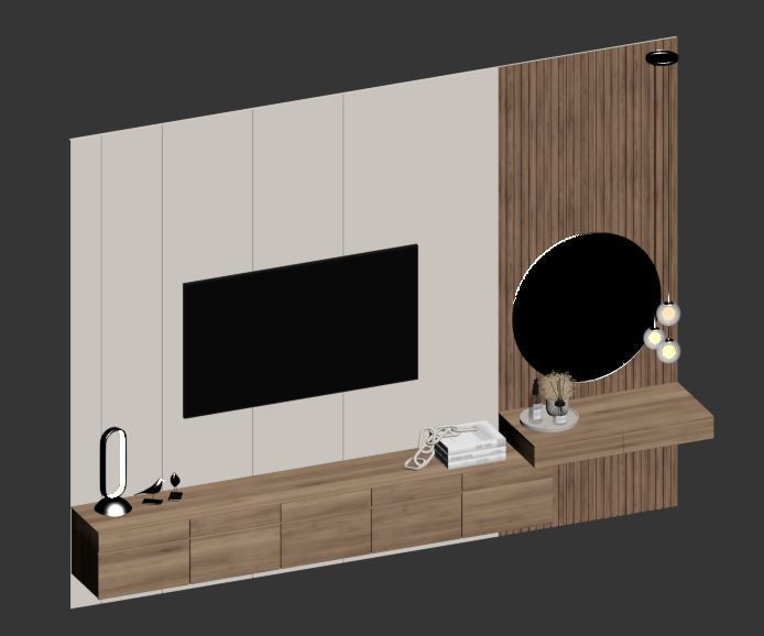 Bedroom Furniture Composition 06 3D model_8