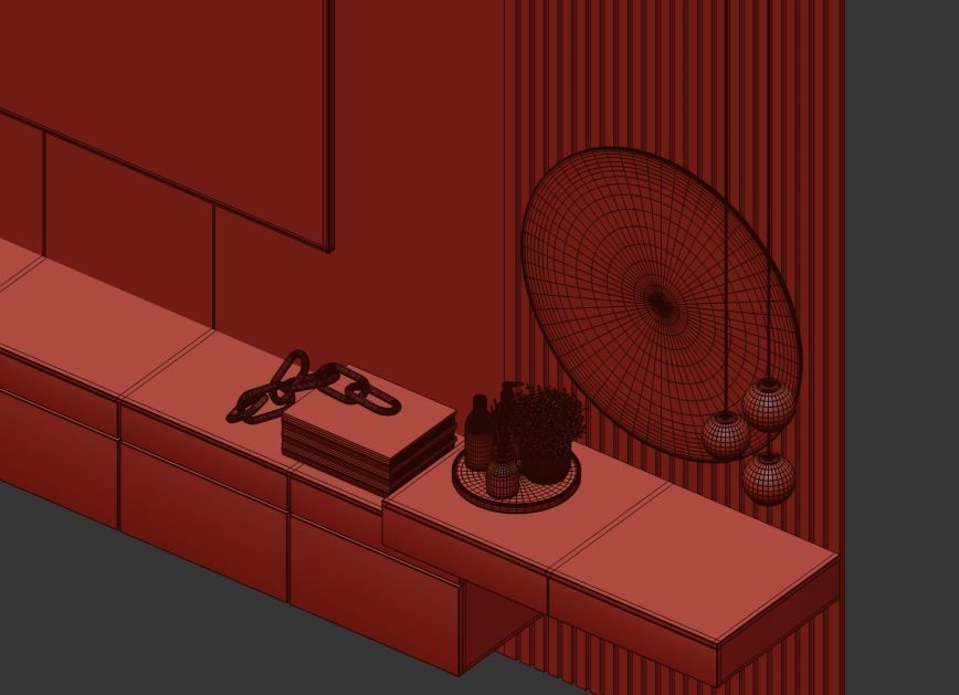 Bedroom Furniture Composition 06 3D model_17