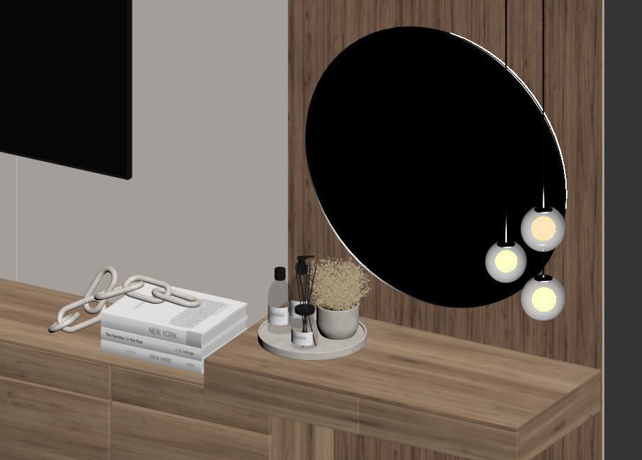 Bedroom Furniture Composition 06 3D model_10