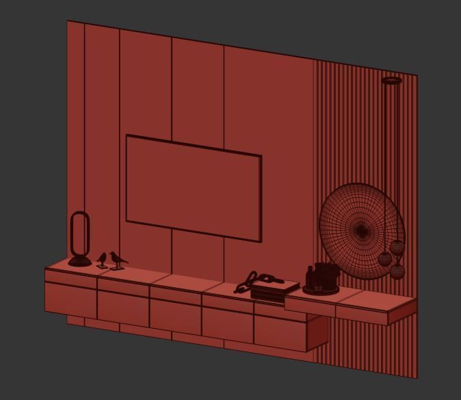 Bedroom Furniture Composition 06 3D model_20