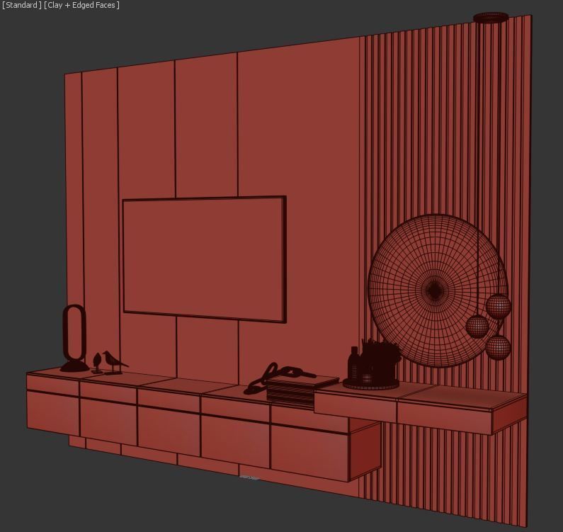 Bedroom Furniture Composition 06 3D model_21