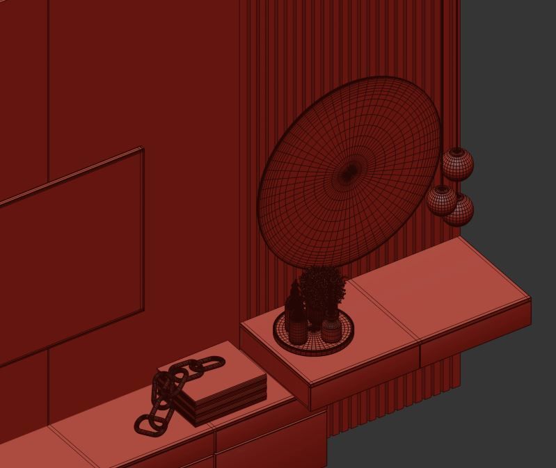 Bedroom Furniture Composition 06 3D model_16