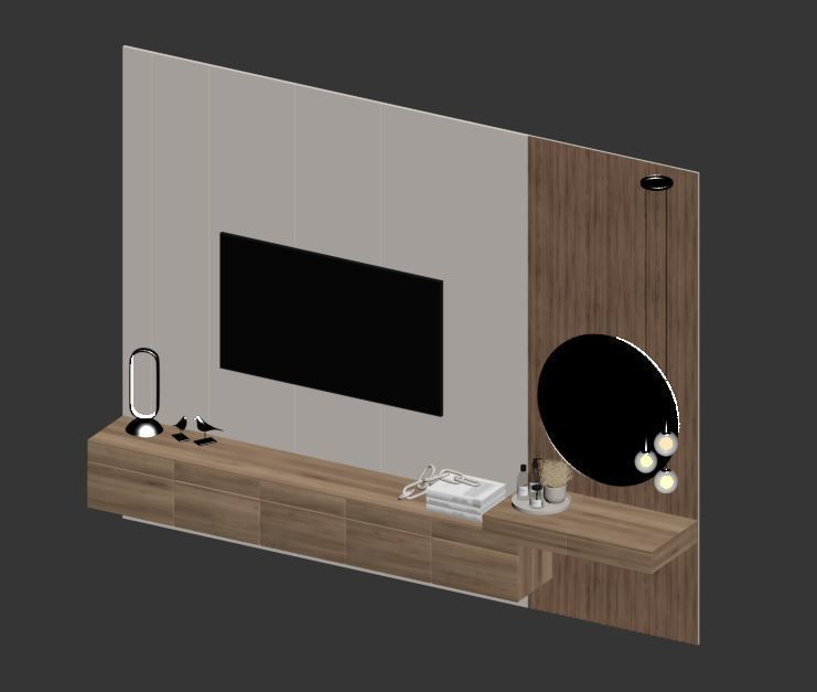 Bedroom Furniture Composition 06 3D model_9