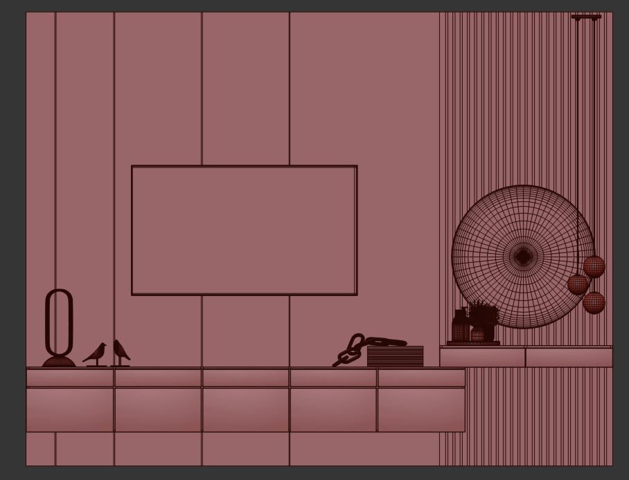 Bedroom Furniture Composition 06 3D model_15